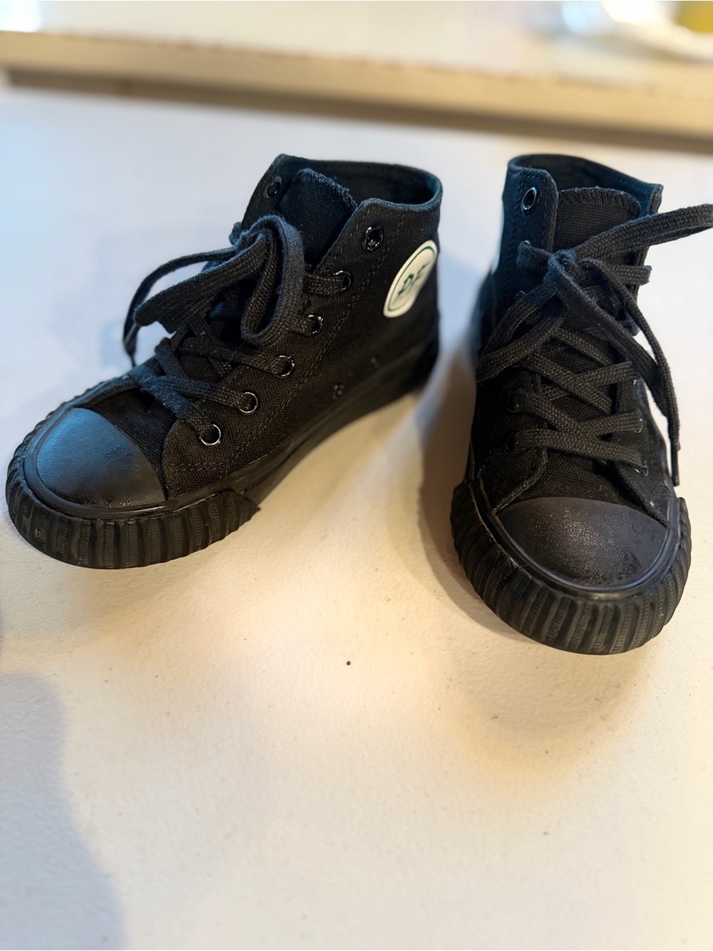 P.F. Flyers Kids Black High-Top Canvas Sneakers